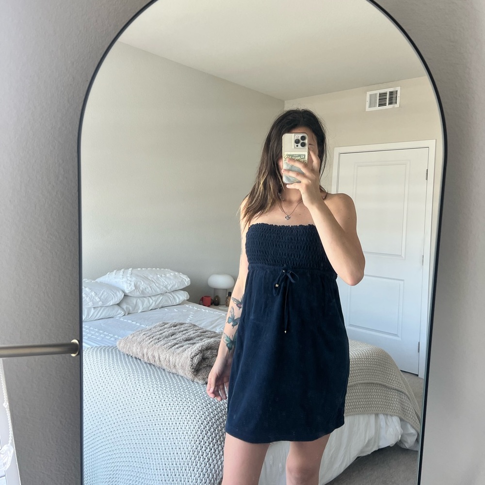 Juicy Couture Y2K Navy Blue Tube Dress